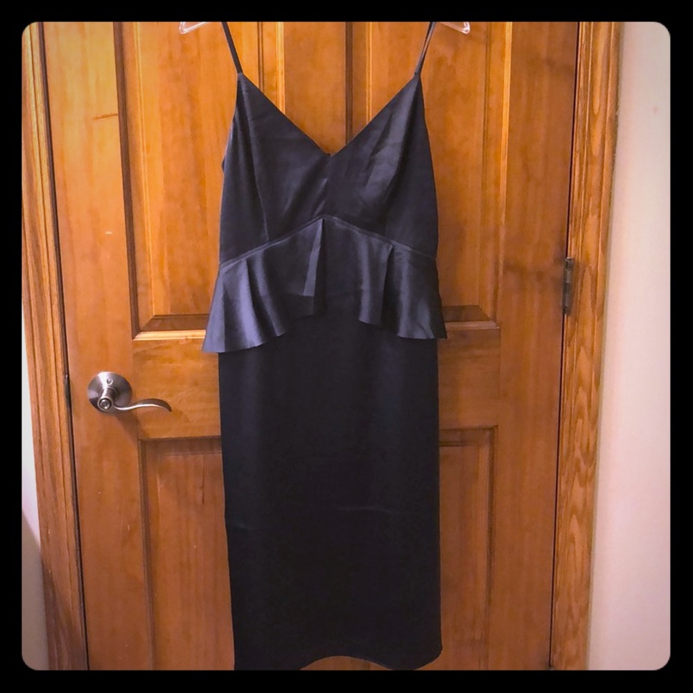 Navy Satin Dress NWT